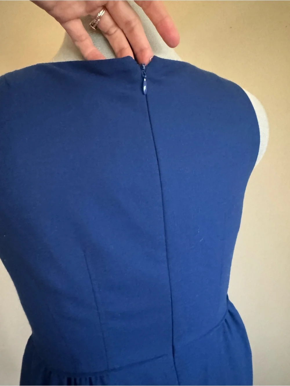 J. Crew Classic Sleeveless Blue Wool and lined Dress - size 10